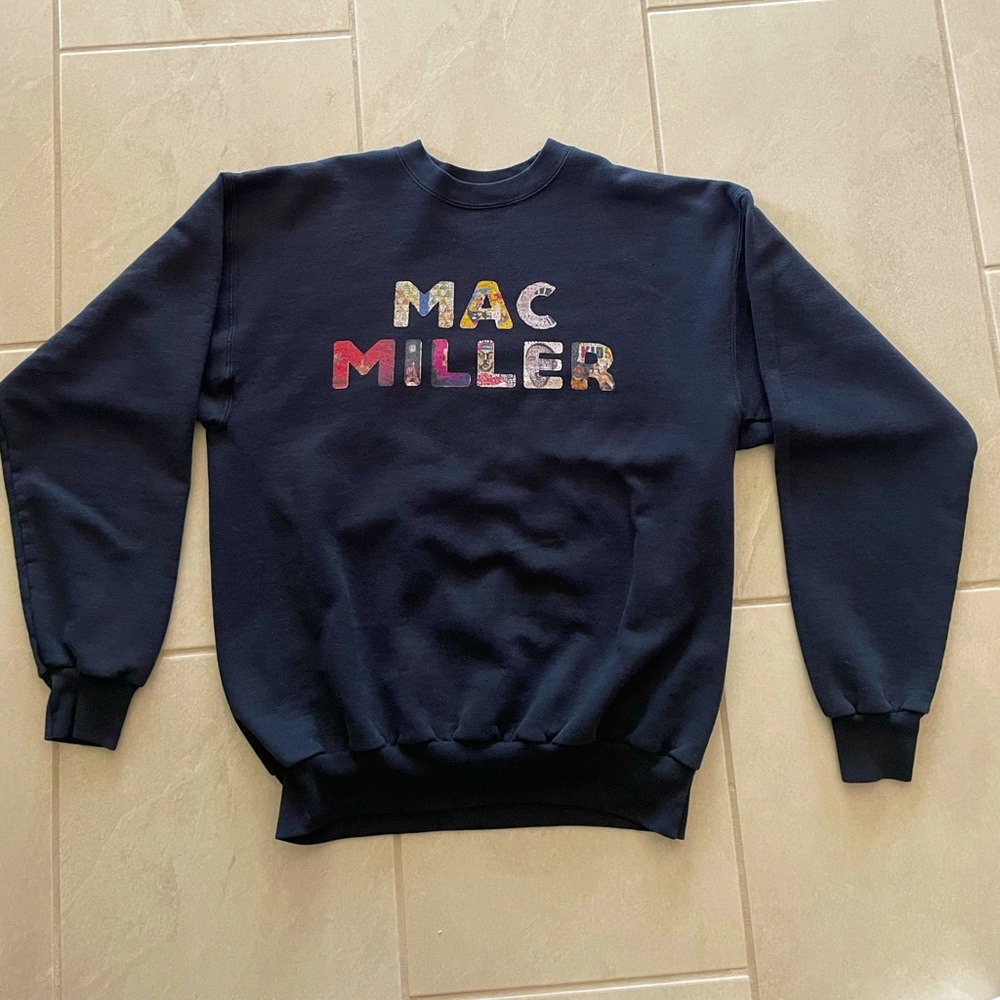 Unisex Mac Miller long sleeve crew neck